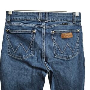Wrangler Jeans Womens 9x36 Blue Boot Cut Mid Rise Stretch Denim Western Bohemian